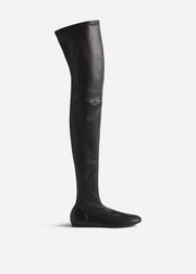 Leather Over-the-Knee Boot - Black - CO Collections